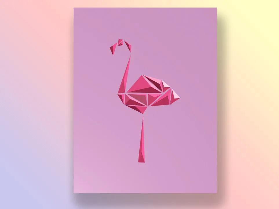Flamingo Motifli Duvar Dekoru Çizimi