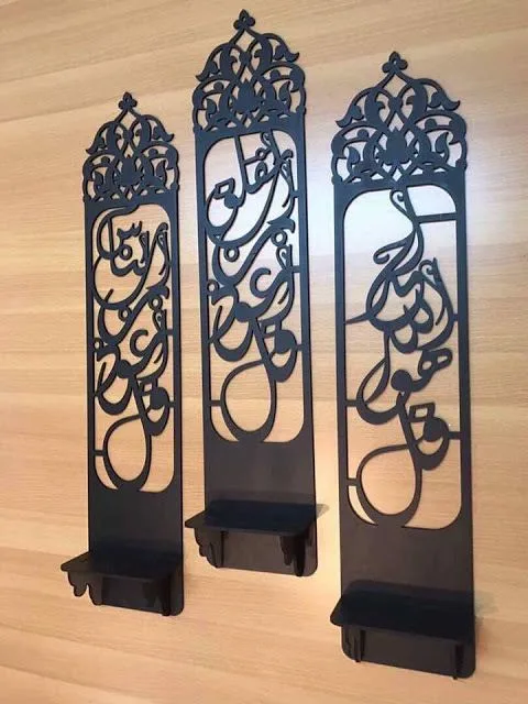 Desenli Duvar Rafı-7