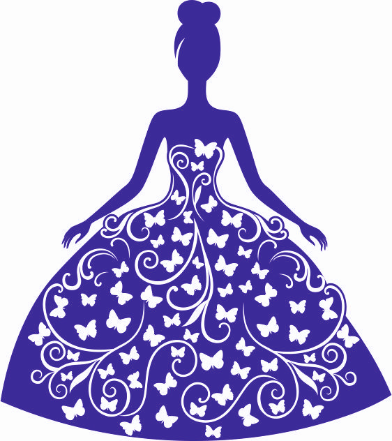 Desenli Gelin Kıyafeti