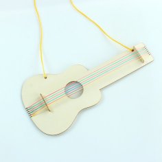 Lazer Kesim Çocuk Kendin Yap El Sanatları Ahşap Gitar Oyuncak Çocuklar İçin Boyama Oyuncakları