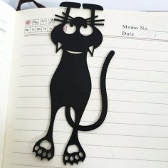 Lazer Kesim Yaratıcı Kedi Şekilli Kitap Ayracı