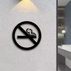 Lazer Kesim Sigara İçilmez İşareti