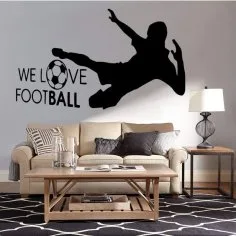 Lazer Kesim Futbolu Seviyoruz Duvar Sanatı