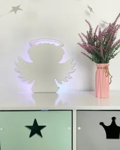 Lazer Kesim Çocuk Odası Melek Kreş Odası Dekor