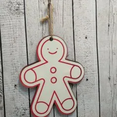 Lazer Kesim Noel Zencefilli Kurabiye Adam Asma Süsü
