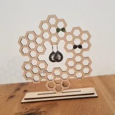 Lazer Kesim Petek Küpe Organizeri Küpe Standı
