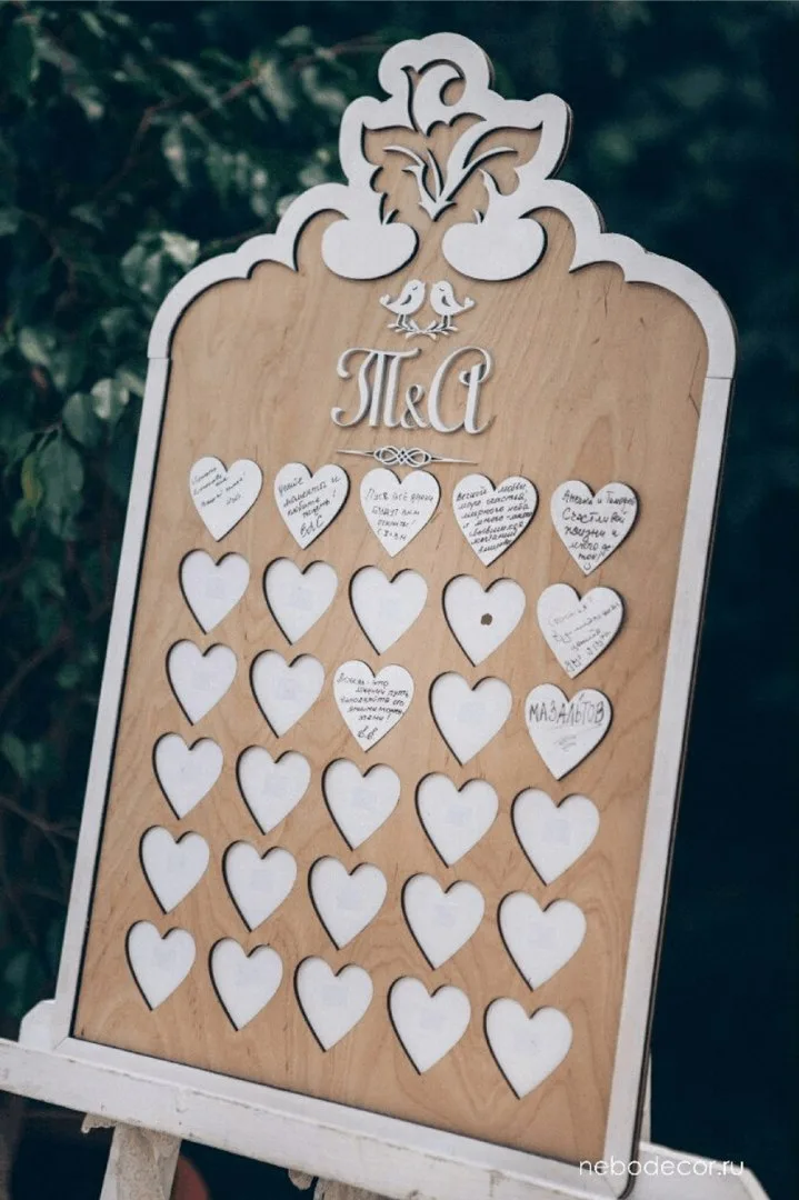 İsimli Kalpli Yazı Standı