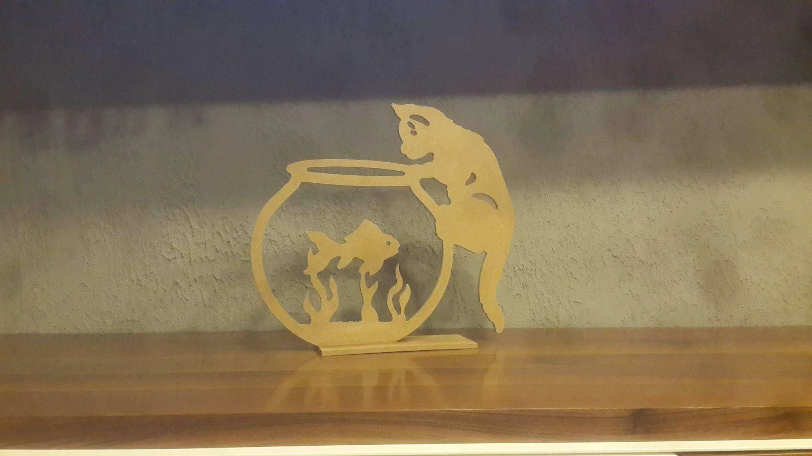 Masaüstü Akvaryum Kedi Süsü