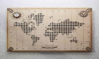 Dünya Haritası Duvar Dekoru Lazer Kesim Cnc Cdr Dxf Dosyası