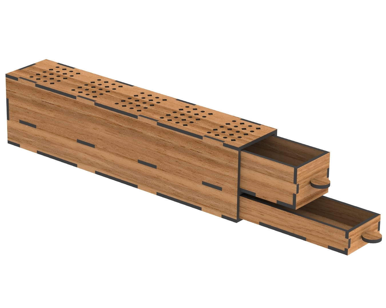 Çekmeceli Tütsü Brülör Kutusu ile Tütsü Çubuğu Tutucu