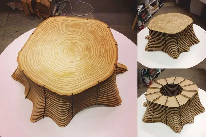 3D Ağaç Kökü Sandelye