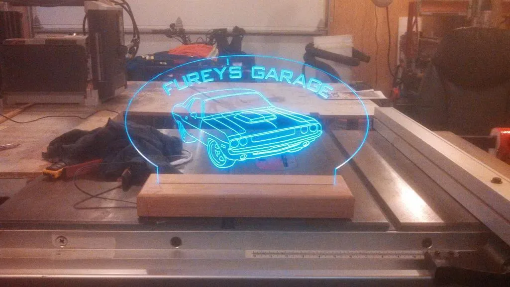 3D Araba Masa Lambası