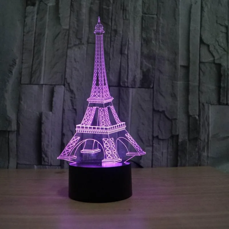 3D Eyfel Kulesi Gece Lambası 