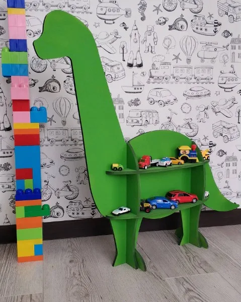Dinozor Rafı Dino Seven Çocuk Yatak Odası Dekoru