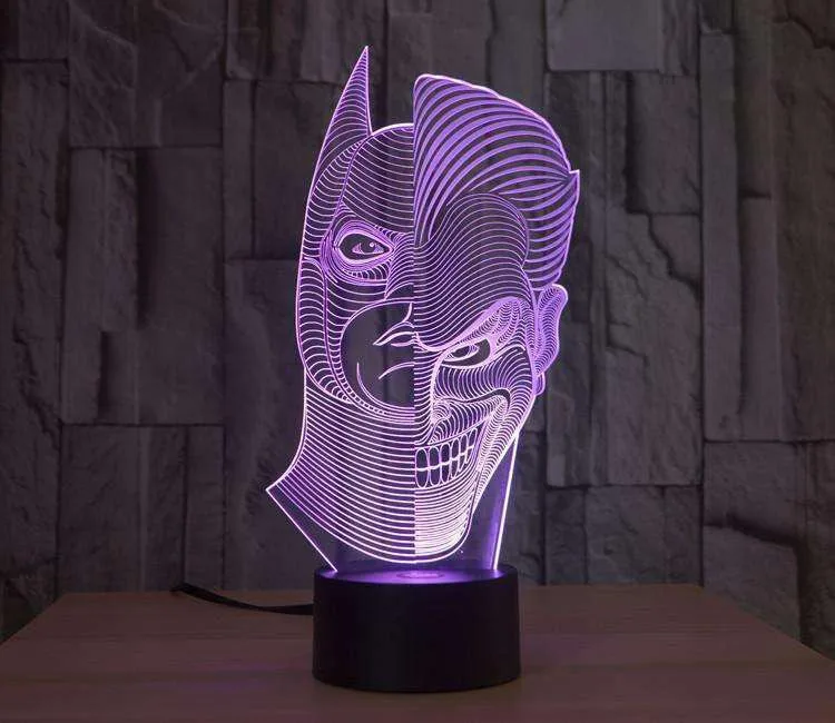 3D Batman Joker Gece Lambası