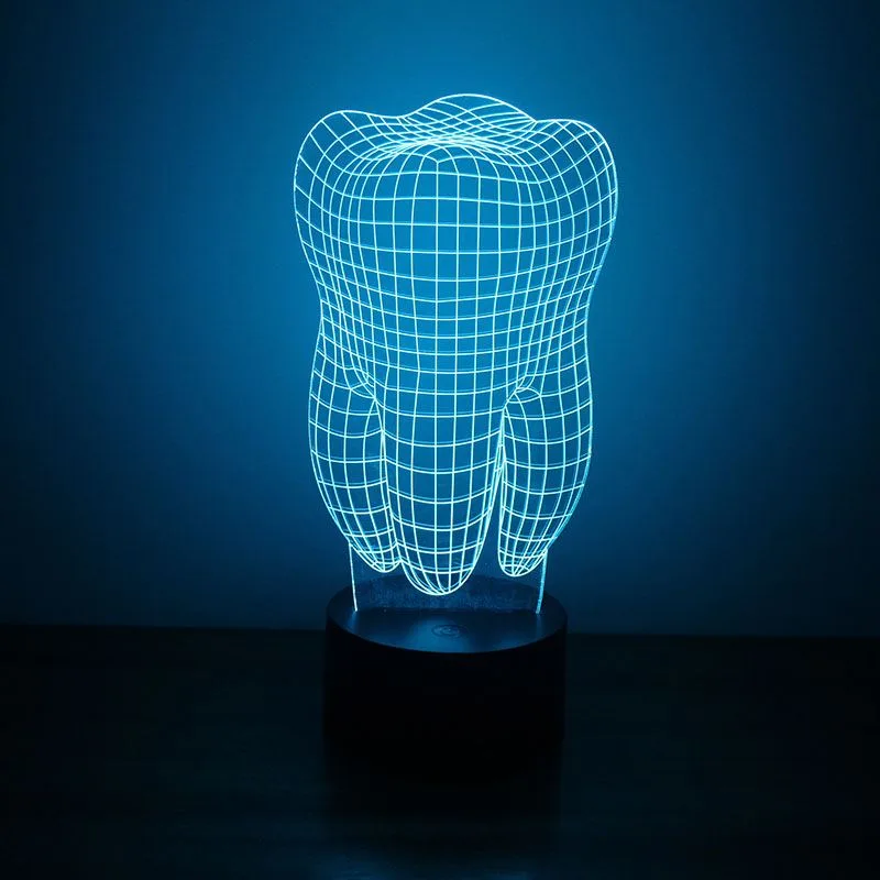 3D Dişi Gece Lambası