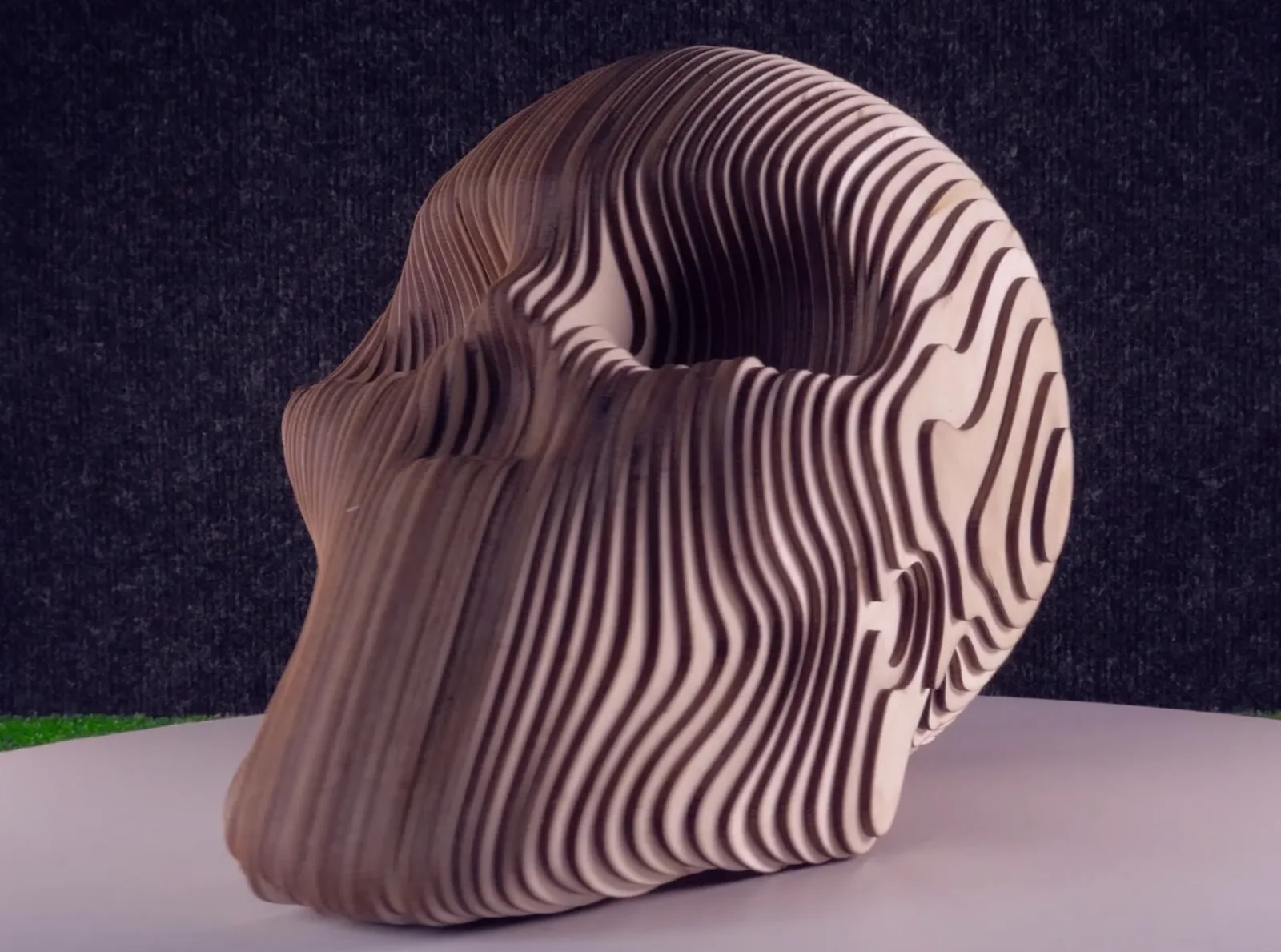 Ahşap Dekor Kafatası Katmanlı Sanat 3mm