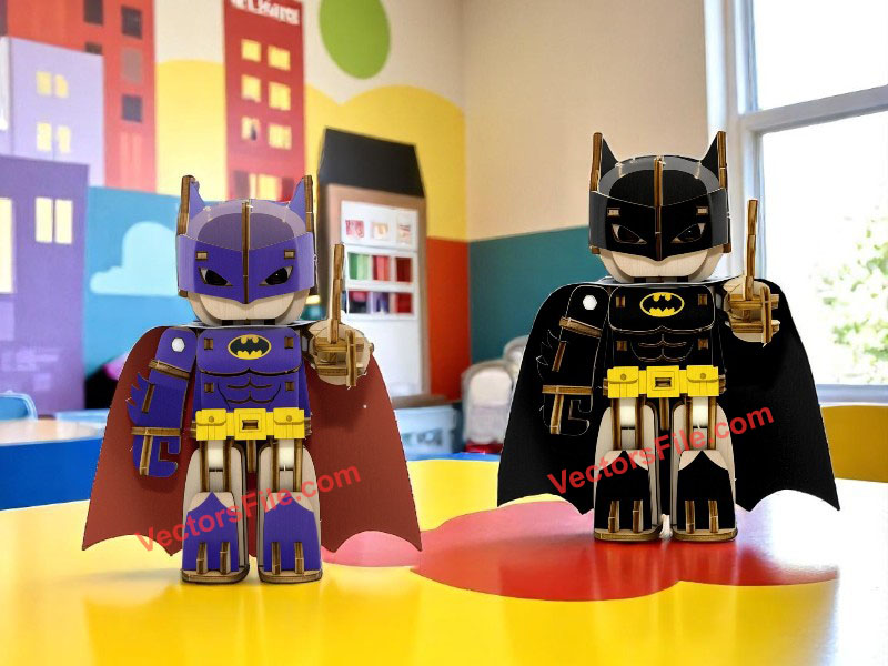 Süper Kahraman Batman Lazer Kesim 3D Bulmaca Oyuncak Model Kiti