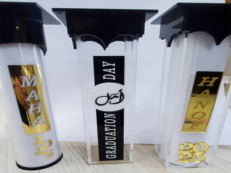 Lazer Kesimli Kişiselleştirilmiş Akrilik Mezuniyet Sertifikası Hediye Kutusu Tasarımı