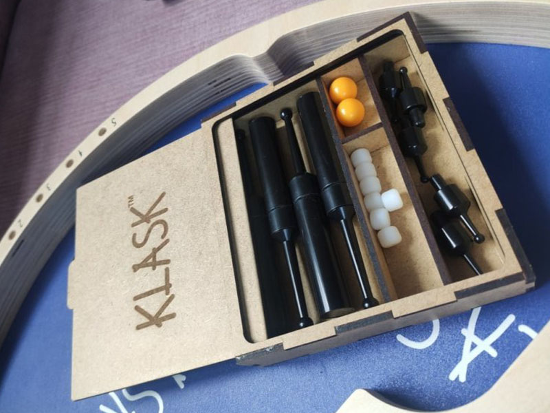 Lazer Kesim KLASK 4 Oyun Ahşap Düzenleyici Kutu Şablonu