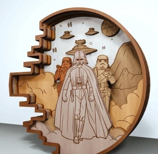 Star Wars Katmanlı Ahşap Dekor
