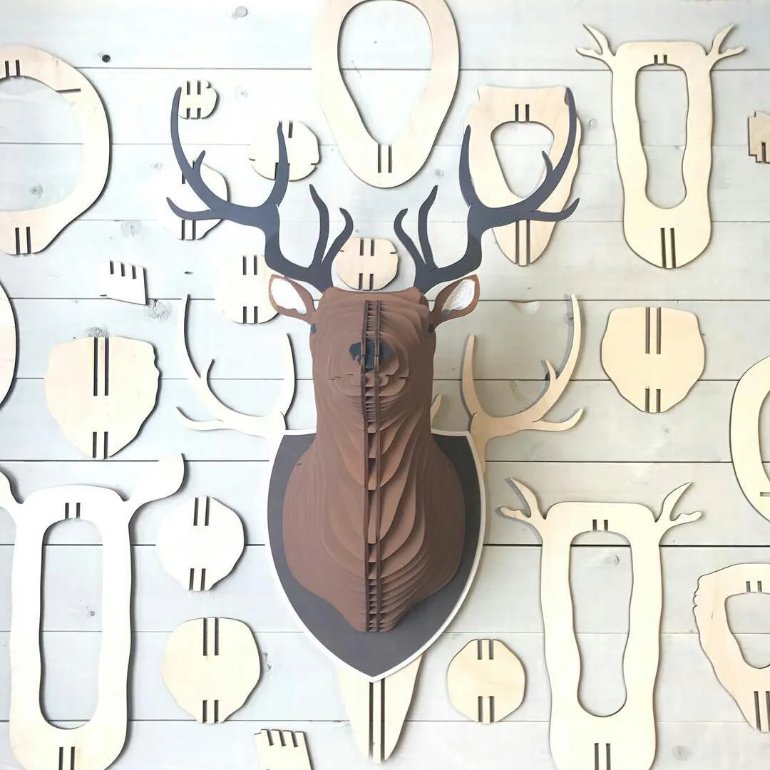 3D Geyik Başı Puzzle-3