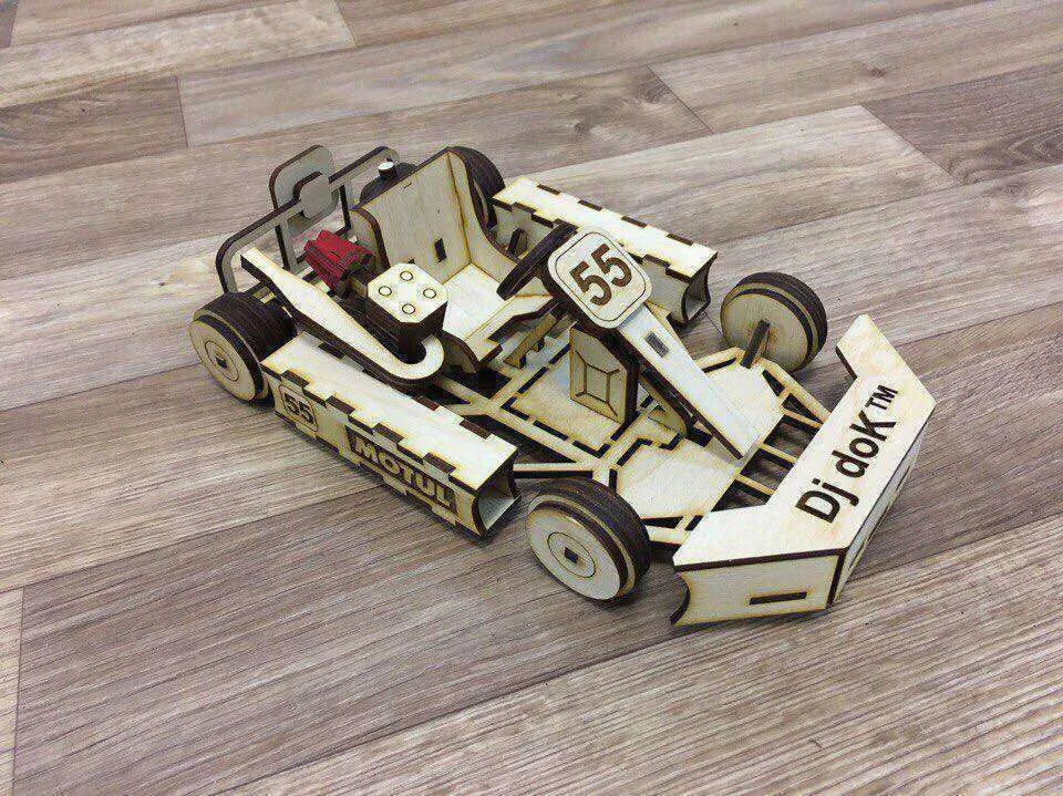 3D Go Kart Araba Puzzle 3MM