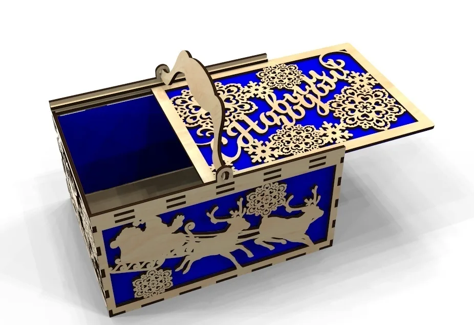 3D Kızaklı Kapaklı Kutu-4
