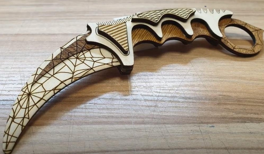 Lazer Kesimli Karambit Bıçağı 3mm