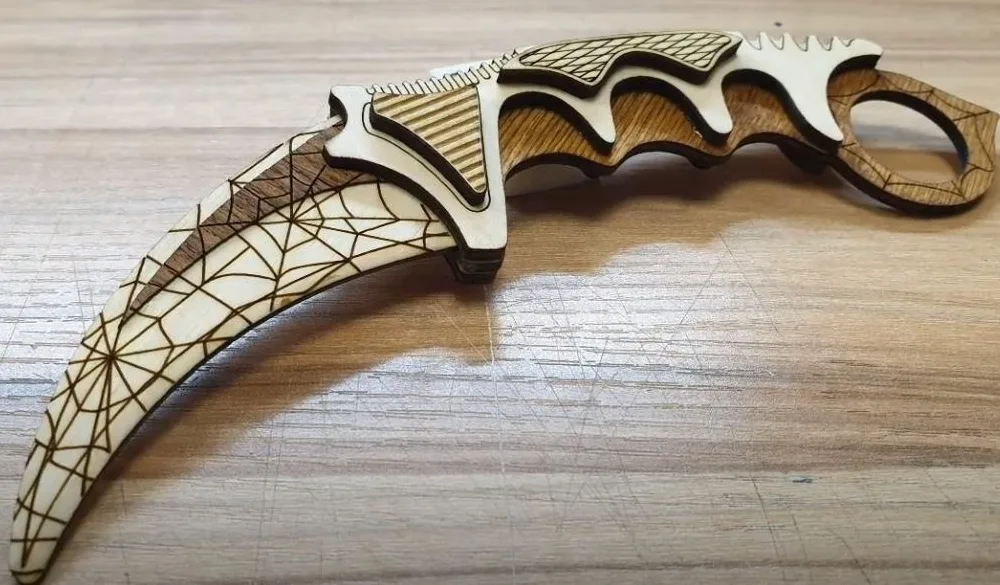 Lazer Kesimli Karambit Bıçağı 3mm