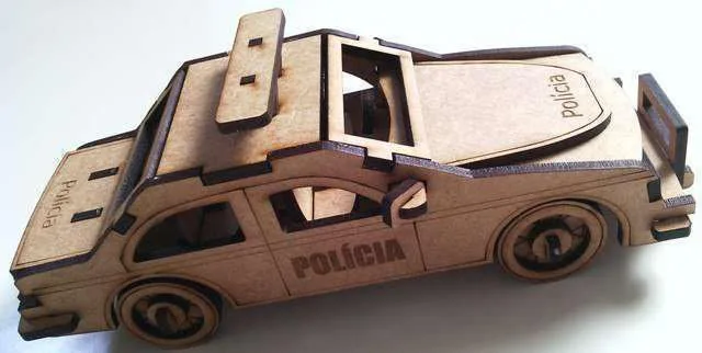 3D Polis Arabası Puzzle