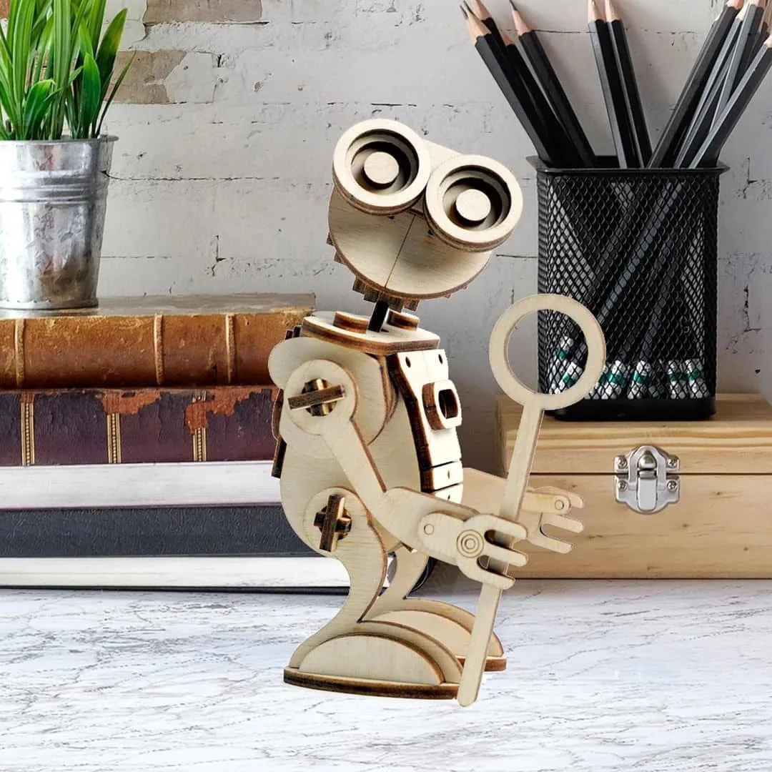 Ahşap Robot 3D Puzzle