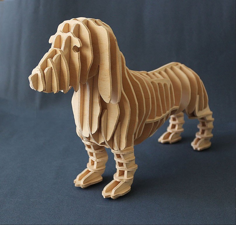 Dachshund Köpek 3D Yapboz