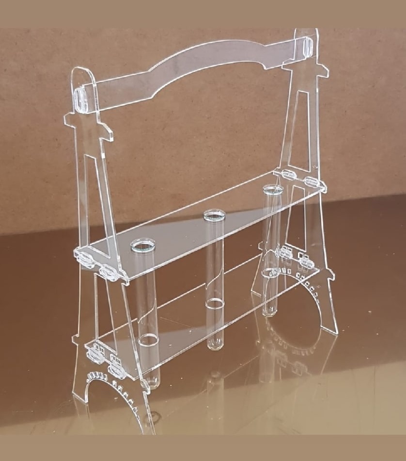 Test Tüpü Vazo Çiçek Standı Flask Ekici