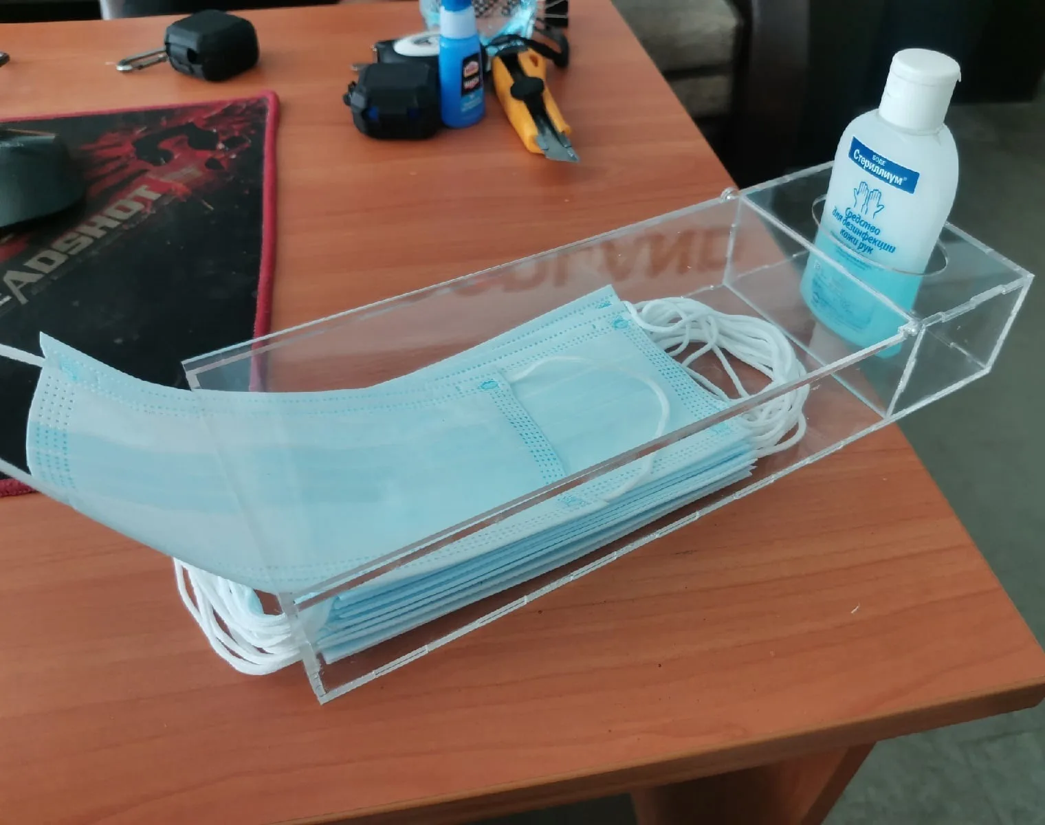 Yüz Maskeleri ve Dezenfektan için Akrilik Kutu 3mm