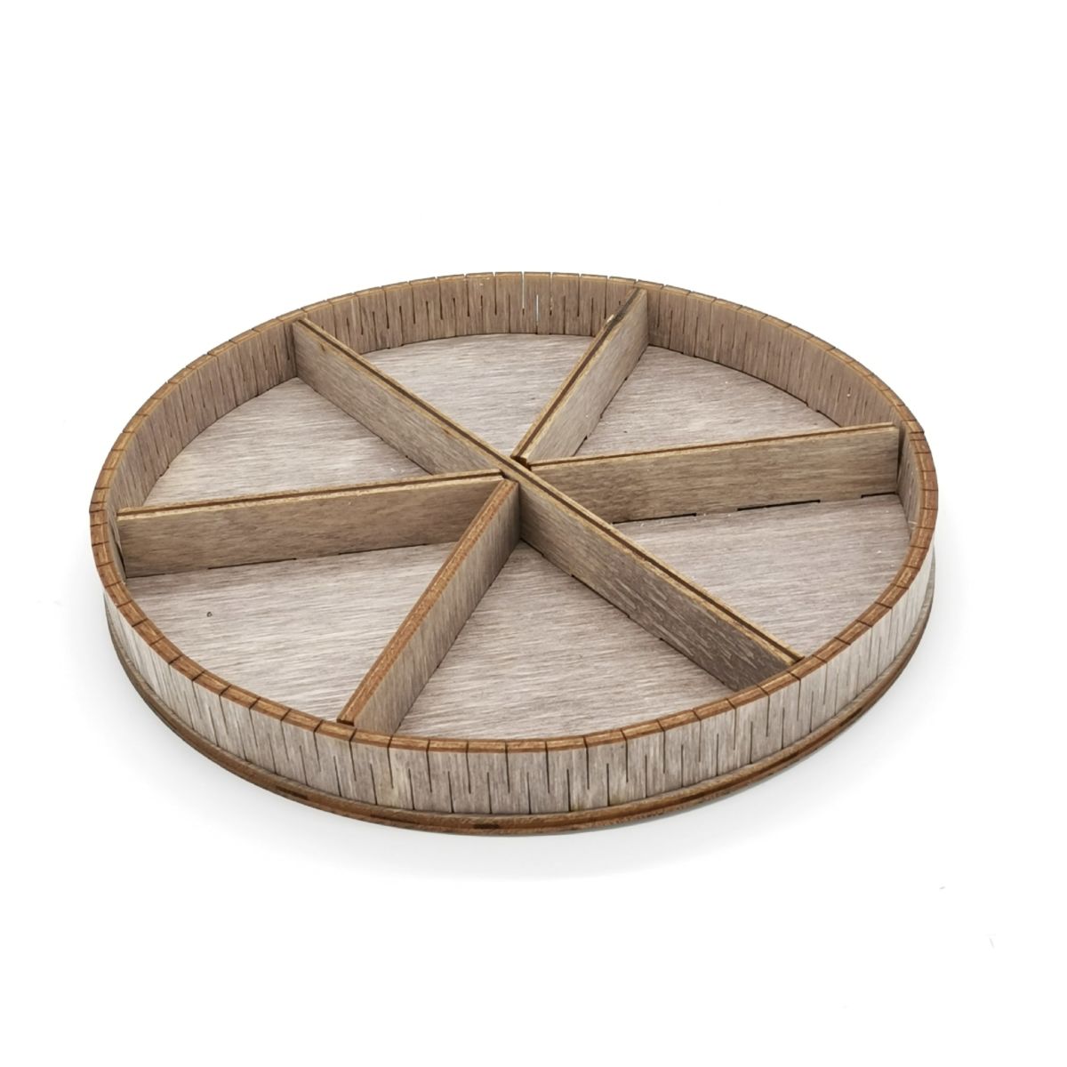 Daire Şekilli Altı Bölmeli Somun Tepsisi