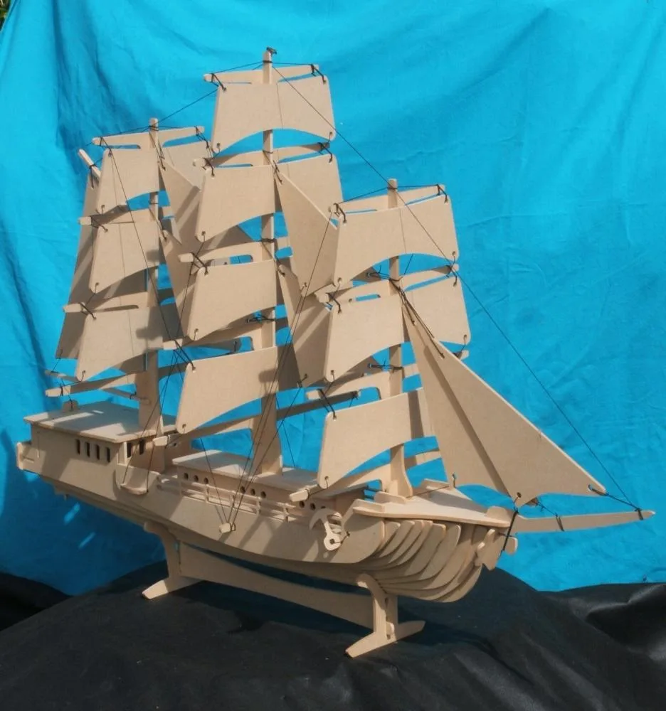Retro Yelkenli Gemi 3D Puzzle