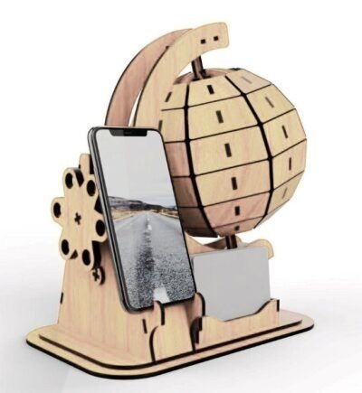 Dünya Küre Masa Üstü Telefon Tutucu