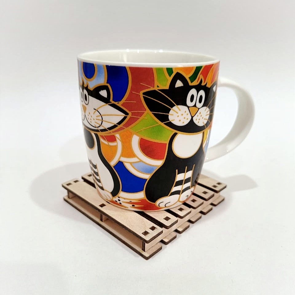 Ahşap Mini Palet Bardak Altlıkları