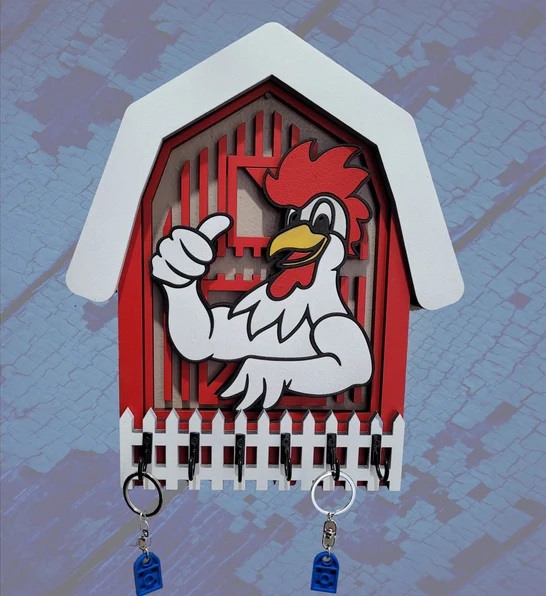 Tavuk Ahırı Duvar Anahtar Askısı 