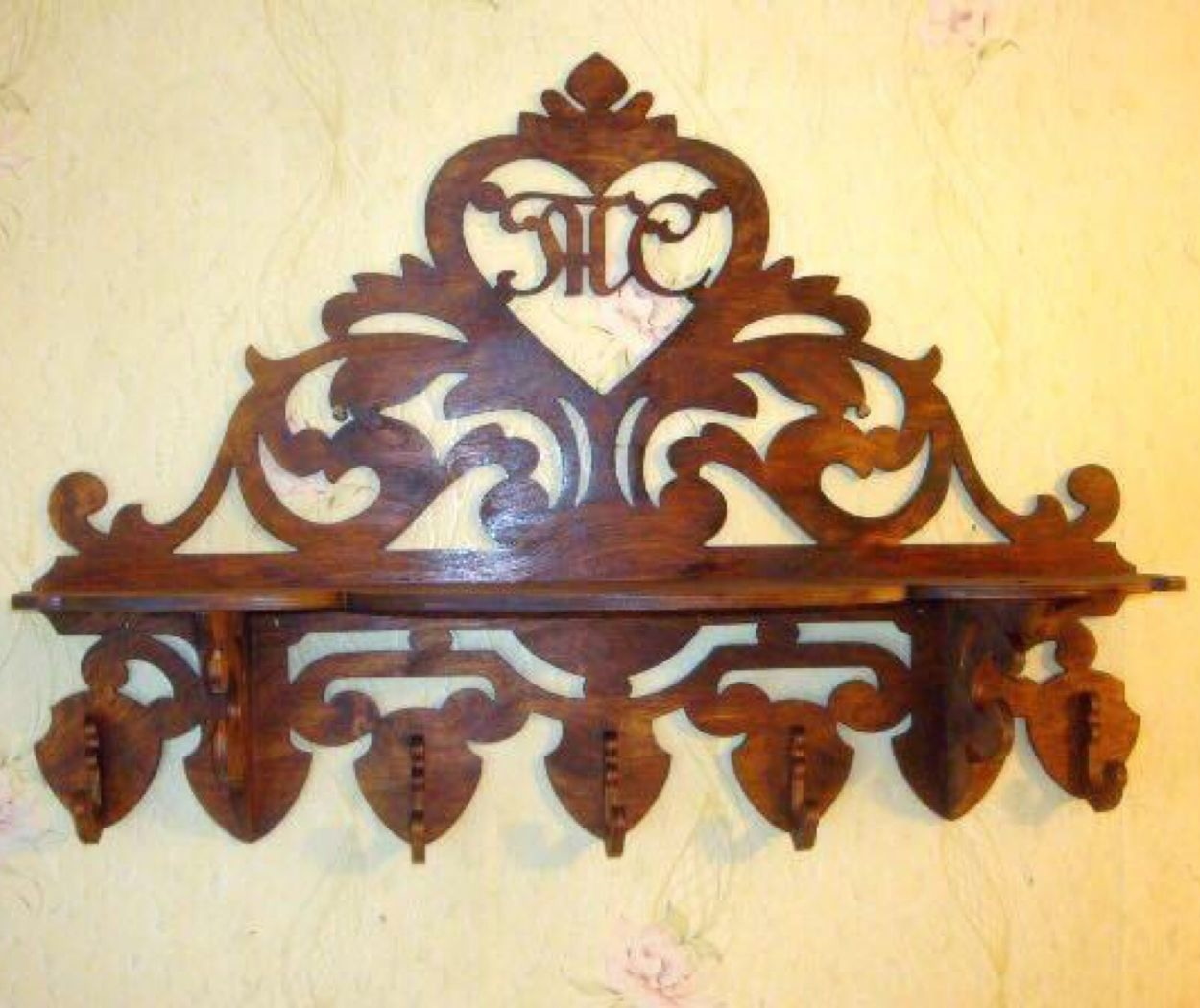 Ahşap Vintage Duvar Rafı