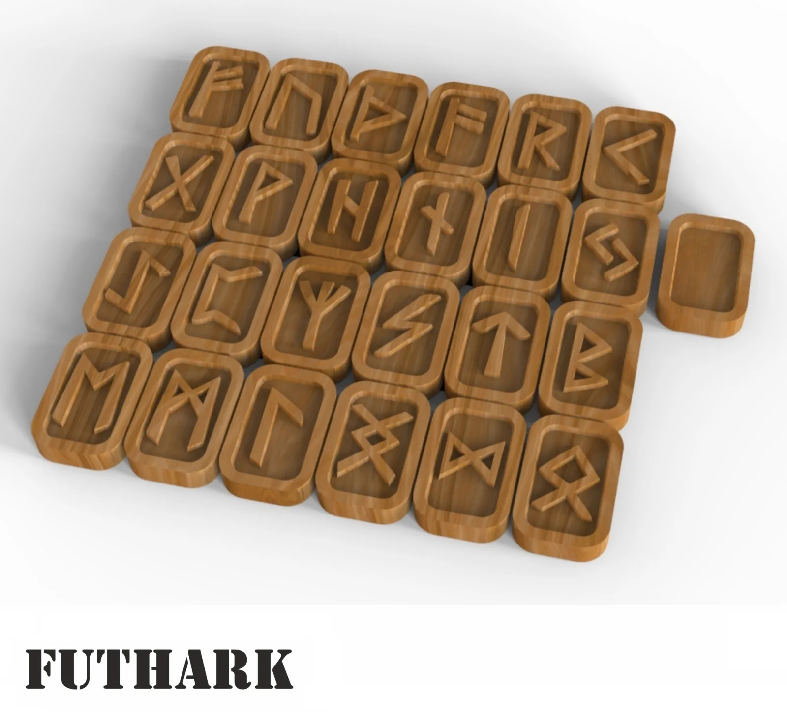 Elder Futhark Ahşap Rune Seti