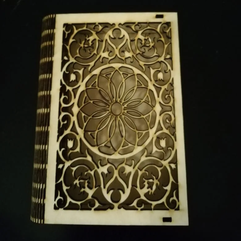 Lazer Kesimli Katlanır Kapaklı Dekor Kitap Kutusu