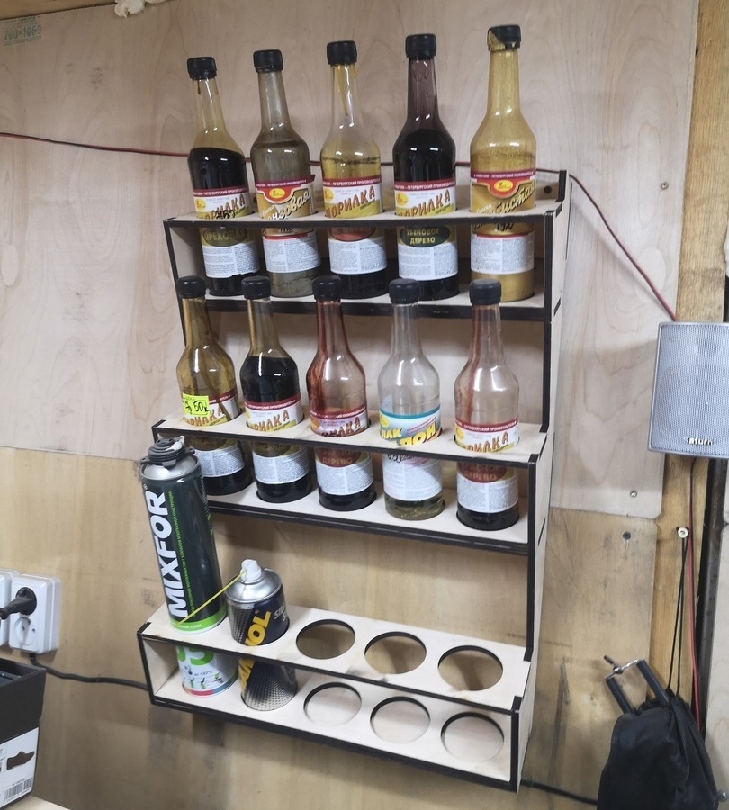 Lazer Kesimli Sprey Kutu Tutacağı ve Yağlayıcı Duvara Monte Depolama Rafı