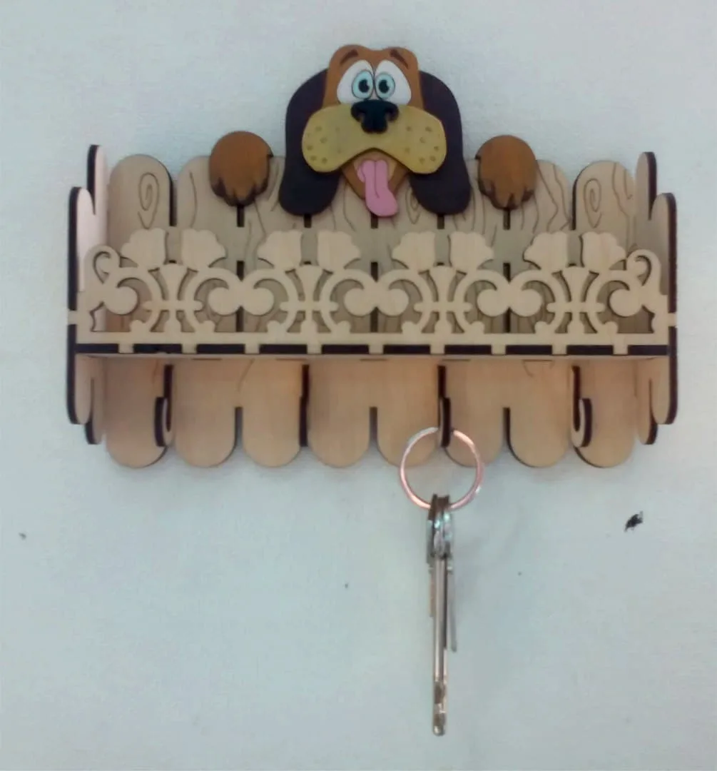 Sevimli Köpek Anahtar Askısı