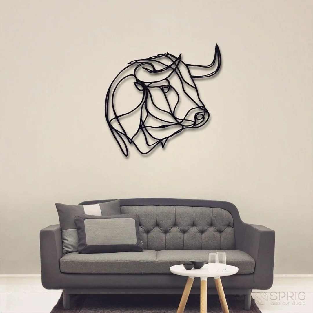 Buffalo Boğa Duvar Dekoru