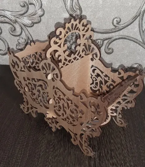Ahşap Şeker Sepeti