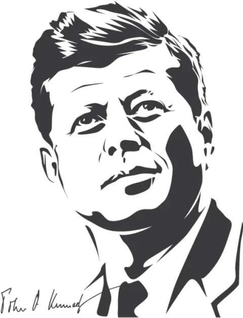 John F Kennedy Siluet