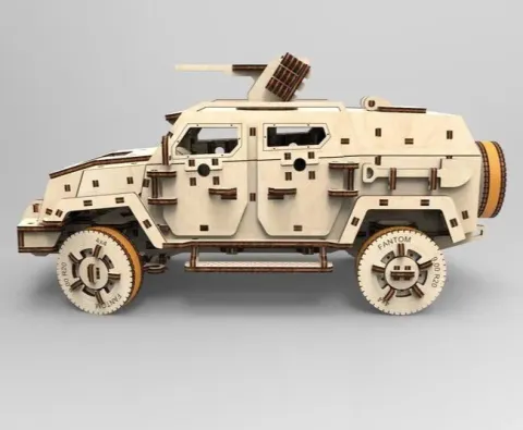 Zırhlı Araç 3D Puzzle 3mm