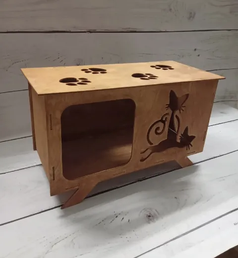 Kedi Evi Huş Kontrplak 4mm